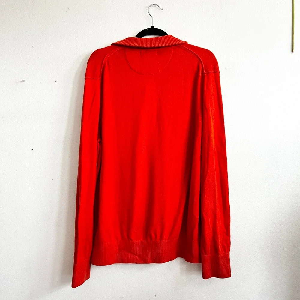 Banana Republic Sweater Mens Orange‎ Crewneck Cotton Cashmere Pullover Classic